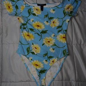 Blue with yellow flowers Body from forever 21